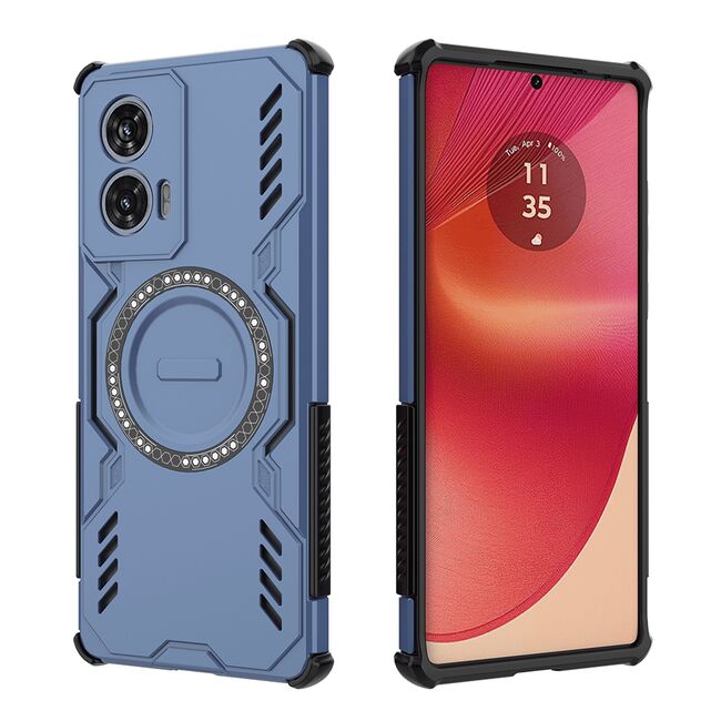 Husa pentru  Motorola Edge 50 Fusion TitanGuard MagGrip Ultra-Rezistenta cu Protectie Camera, Colturi Ranforsate si Compatibilitate MagSafe - Albastru