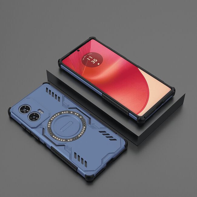 Husa pentru  Motorola Edge 50 Fusion TitanGuard MagGrip Ultra-Rezistenta cu Protectie Camera, Colturi Ranforsate si Compatibilitate MagSafe - Albastru