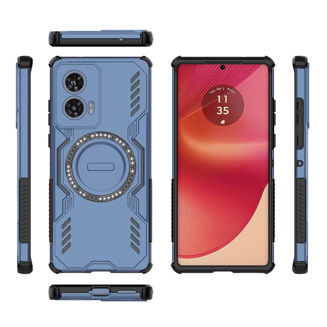 Husa pentru  Motorola Edge 50 Fusion TitanGuard MagGrip Ultra-Rezistenta cu Protectie Camera, Colturi Ranforsate si Compatibilitate MagSafe - Albastru