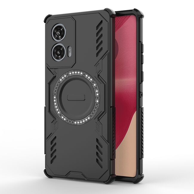 Husa pentru  Motorola Edge 50 Fusion TitanGuard MagGrip Ultra-Rezistenta cu Protectie Camera, Colturi Ranforsate si Compatibilitate MagSafe - Negru