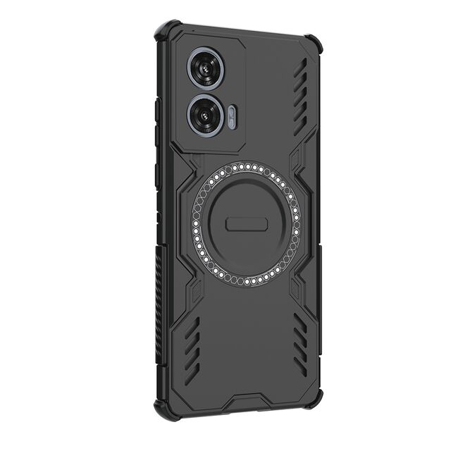 Husa pentru  Motorola Edge 50 Fusion TitanGuard MagGrip Ultra-Rezistenta cu Protectie Camera, Colturi Ranforsate si Compatibilitate MagSafe - Negru