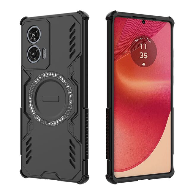 Husa pentru  Motorola Edge 50 Fusion TitanGuard MagGrip Ultra-Rezistenta cu Protectie Camera, Colturi Ranforsate si Compatibilitate MagSafe - Negru
