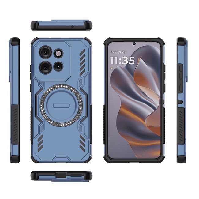 Husa pentru  Motorola Edge 50 Neo TitanGuard MagGrip Ultra-Rezistenta cu Protectie Camera, Colturi Ranforsate si Compatibilitate MagSafe - Albastru