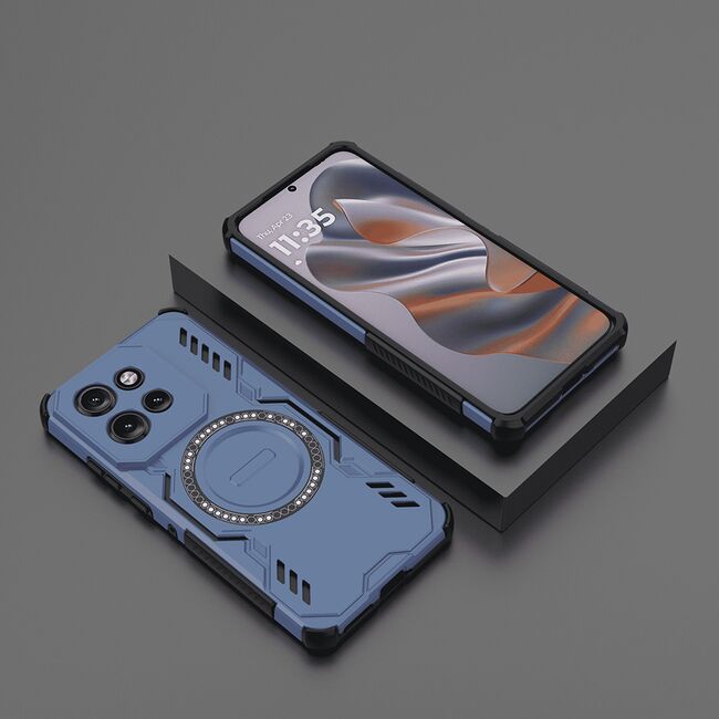 Husa pentru  Motorola Edge 50 Neo TitanGuard MagGrip Ultra-Rezistenta cu Protectie Camera, Colturi Ranforsate si Compatibilitate MagSafe - Albastru