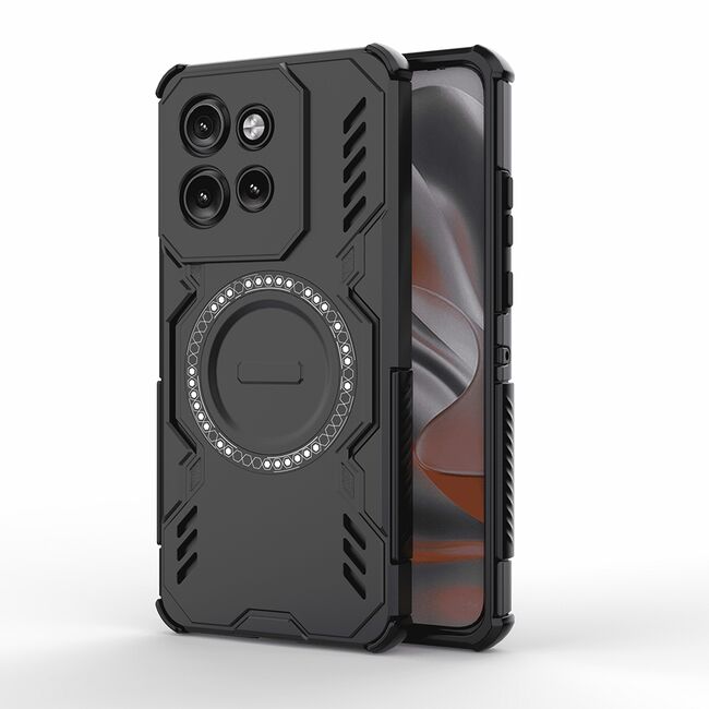 Husa pentru  Motorola Edge 50 Neo TitanGuard MagGrip Ultra-Rezistenta cu Protectie Camera, Colturi Ranforsate si Compatibilitate MagSafe - Negru