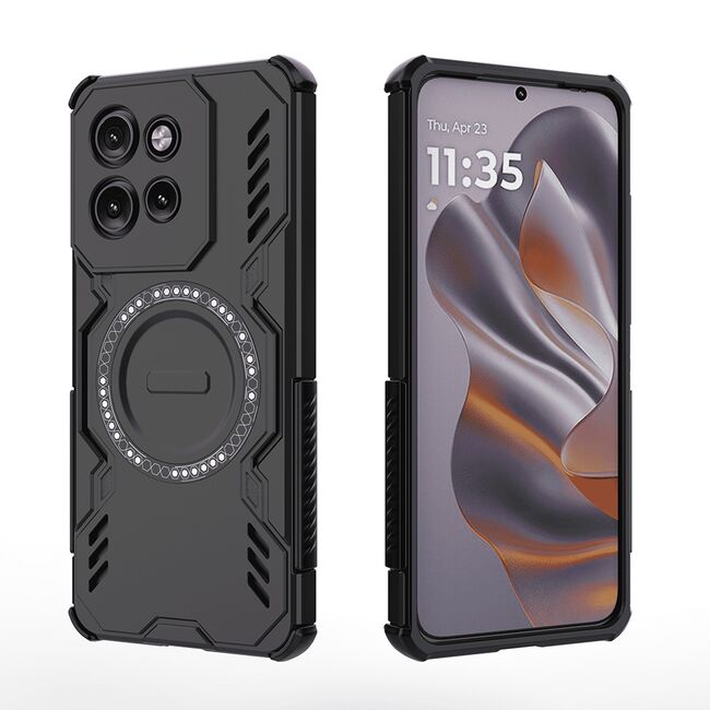 Husa pentru  Motorola Edge 50 Neo TitanGuard MagGrip Ultra-Rezistenta cu Protectie Camera, Colturi Ranforsate si Compatibilitate MagSafe - Negru