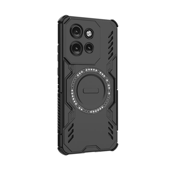 Husa pentru  Motorola Edge 50 Neo TitanGuard MagGrip Ultra-Rezistenta cu Protectie Camera, Colturi Ranforsate si Compatibilitate MagSafe - Negru