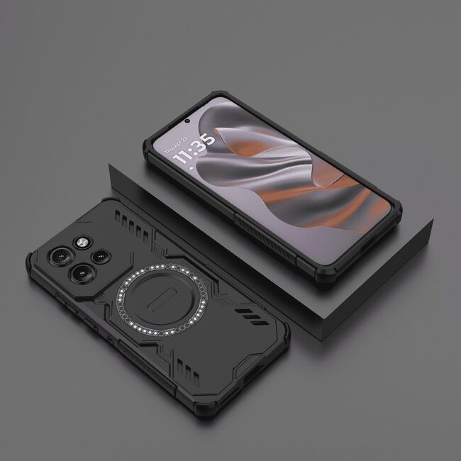 Husa pentru  Motorola Edge 50 Neo TitanGuard MagGrip Ultra-Rezistenta cu Protectie Camera, Colturi Ranforsate si Compatibilitate MagSafe - Negru