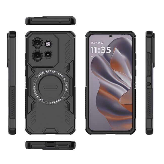 Husa pentru  Motorola Edge 50 Neo TitanGuard MagGrip Ultra-Rezistenta cu Protectie Camera, Colturi Ranforsate si Compatibilitate MagSafe - Negru