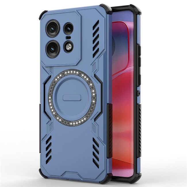 Husa pentru  Motorola Edge 50 Pro TitanGuard MagGrip Ultra-Rezistenta cu Protectie Camera, Colturi Ranforsate si Compatibilitate MagSafe - Albastru