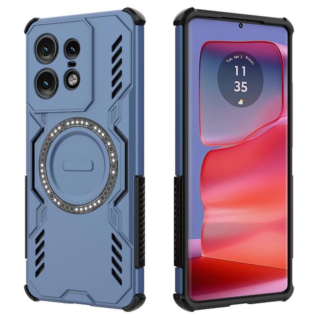 Husa pentru  Motorola Edge 50 Pro TitanGuard MagGrip Ultra-Rezistenta cu Protectie Camera, Colturi Ranforsate si Compatibilitate MagSafe - Albastru