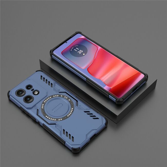 Husa pentru  Motorola Edge 50 Pro TitanGuard MagGrip Ultra-Rezistenta cu Protectie Camera, Colturi Ranforsate si Compatibilitate MagSafe - Albastru