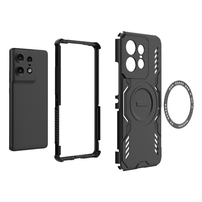 Husa pentru  Motorola Edge 50 Pro TitanGuard MagGrip Ultra-Rezistenta cu Protectie Camera, Colturi Ranforsate si Compatibilitate MagSafe - Albastru