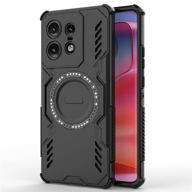 Husa pentru  Motorola Edge 50 Pro TitanGuard MagGrip Ultra-Rezistenta cu Protectie Camera, Colturi Ranforsate si Compatibilitate MagSafe - Negru
