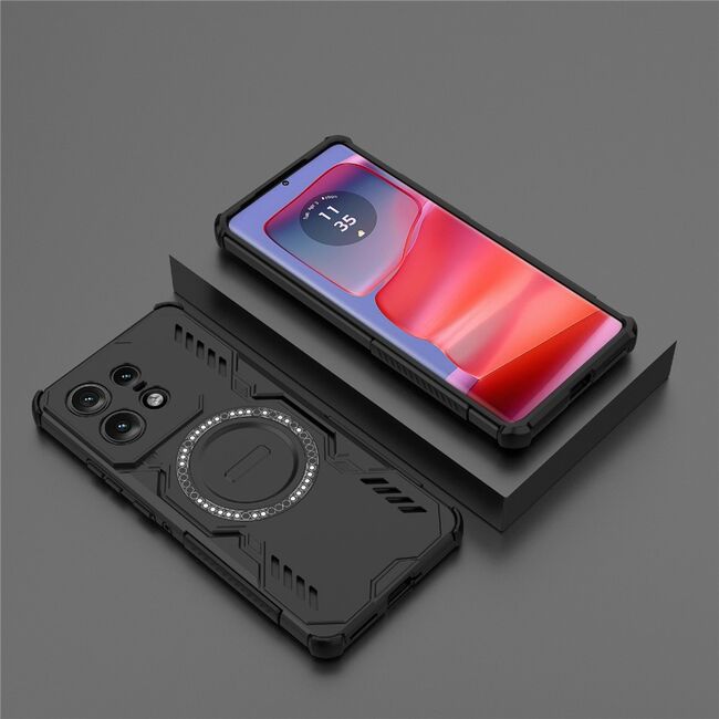 Husa pentru  Motorola Edge 50 Pro TitanGuard MagGrip Ultra-Rezistenta cu Protectie Camera, Colturi Ranforsate si Compatibilitate MagSafe - Negru