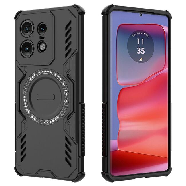 Husa pentru  Motorola Edge 50 Pro TitanGuard MagGrip Ultra-Rezistenta cu Protectie Camera, Colturi Ranforsate si Compatibilitate MagSafe - Negru