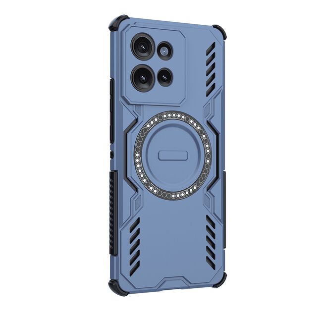 Husa pentru  Motorola Edge 50 TitanGuard MagGrip Ultra-Rezistenta cu Protectie Camera, Colturi Ranforsate si Compatibilitate MagSafe - Albastru
