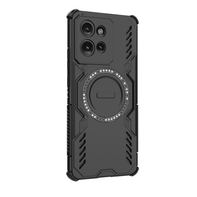 Husa pentru  Motorola Edge 50 TitanGuard MagGrip Ultra-Rezistenta cu Protectie Camera, Colturi Ranforsate si Compatibilitate MagSafe - Negru