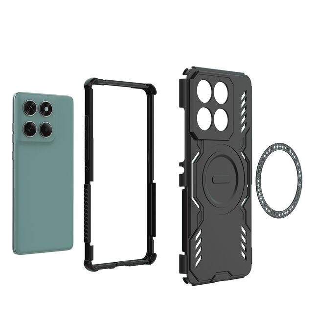 Husa pentru  Motorola Edge 60 Fusion / Edge 60 TitanGuard MagGrip Ultra-Rezistenta cu Protectie Camera, Colturi Ranforsate si Compatibilitate MagSafe - Negru