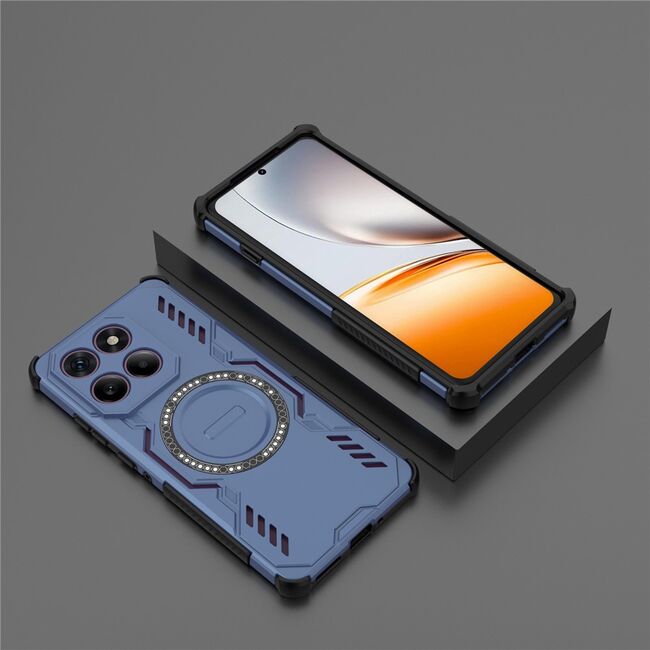 Husa pentru  Motorola Edge 60 Pro TitanGuard MagGrip Ultra-Rezistenta cu Protectie Camera, Colturi Ranforsate si Compatibilitate MagSafe - Albastru