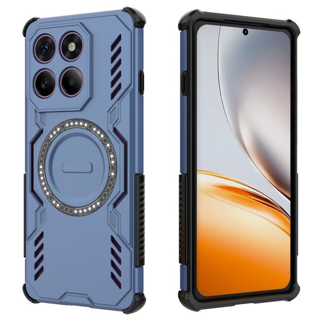 Husa pentru  Motorola Edge 60 Pro TitanGuard MagGrip Ultra-Rezistenta cu Protectie Camera, Colturi Ranforsate si Compatibilitate MagSafe - Albastru
