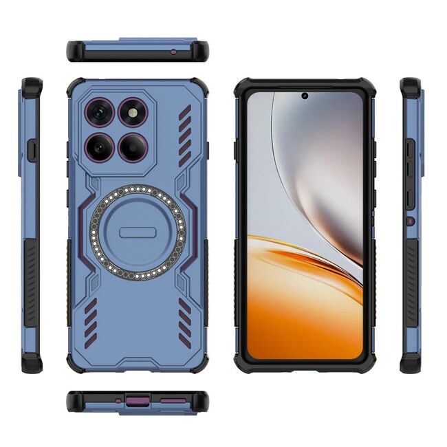 Husa pentru  Motorola Edge 60 Pro TitanGuard MagGrip Ultra-Rezistenta cu Protectie Camera, Colturi Ranforsate si Compatibilitate MagSafe - Albastru