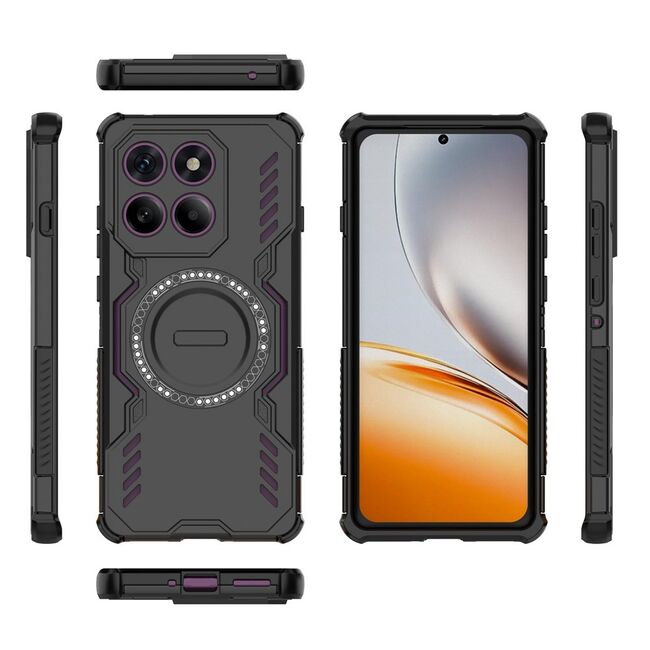 Husa pentru  Motorola Edge 60 Pro TitanGuard MagGrip Ultra-Rezistenta cu Protectie Camera, Colturi Ranforsate si Compatibilitate MagSafe - Negru