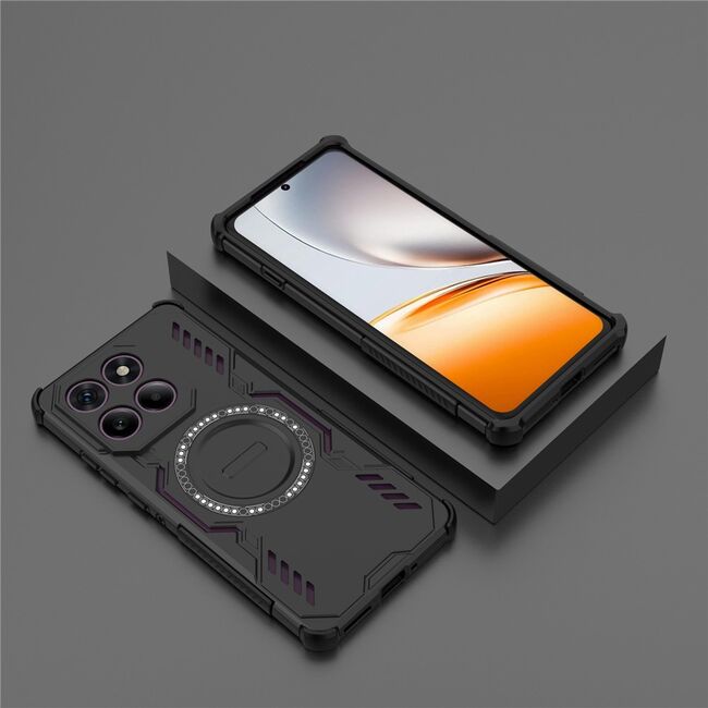 Husa pentru  Motorola Edge 60 Pro TitanGuard MagGrip Ultra-Rezistenta cu Protectie Camera, Colturi Ranforsate si Compatibilitate MagSafe - Negru