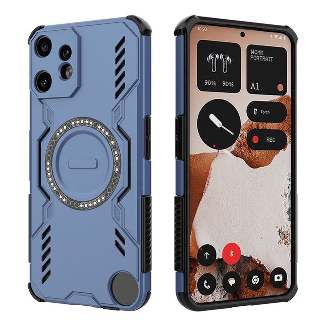 Husa pentru  Nothing CMF Phone 2 Pro TitanGuard MagGrip Ultra-Rezistenta cu Protectie Camera, Colturi Ranforsate si Compatibilitate MagSafe - Albastru