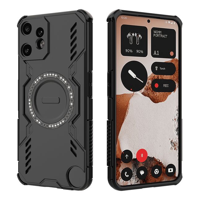 Husa pentru  Nothing CMF Phone 2 Pro TitanGuard MagGrip Ultra-Rezistenta cu Protectie Camera, Colturi Ranforsate si Compatibilitate MagSafe - Negru