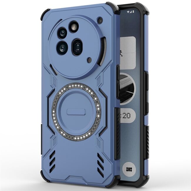 Husa pentru  Nothing Phone (3a) Pro TitanGuard MagGrip Ultra-Rezistenta cu Protectie Camera, Colturi Ranforsate si Compatibilitate MagSafe - Albastru