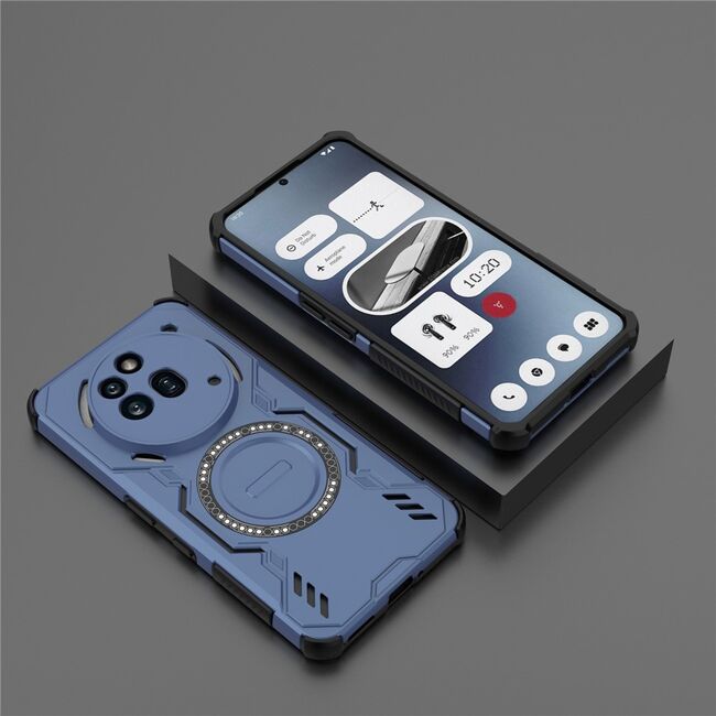 Husa pentru  Nothing Phone (3a) Pro TitanGuard MagGrip Ultra-Rezistenta cu Protectie Camera, Colturi Ranforsate si Compatibilitate MagSafe - Albastru