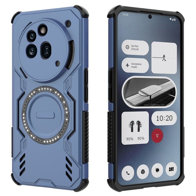 Husa pentru  Nothing Phone (3a) Pro TitanGuard MagGrip Ultra-Rezistenta cu Protectie Camera, Colturi Ranforsate si Compatibilitate MagSafe - Albastru