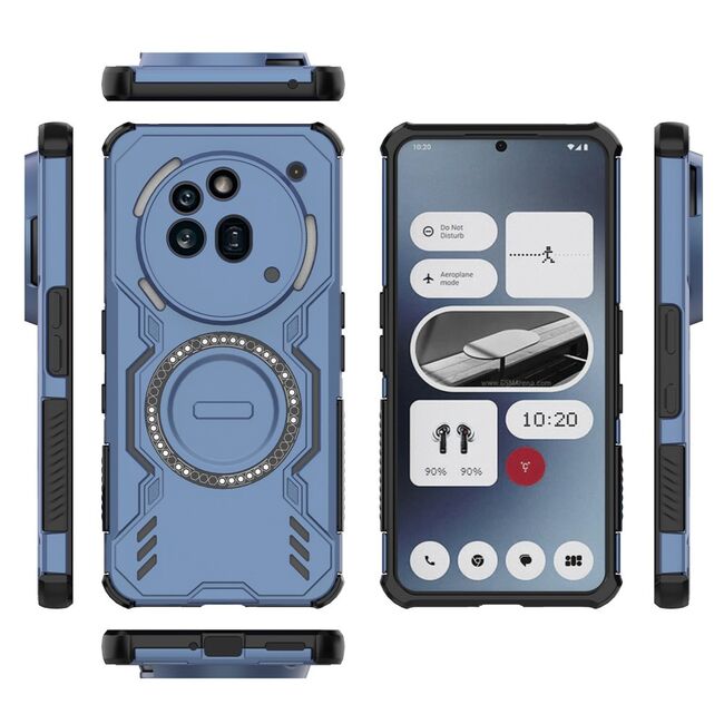 Husa pentru  Nothing Phone (3a) Pro TitanGuard MagGrip Ultra-Rezistenta cu Protectie Camera, Colturi Ranforsate si Compatibilitate MagSafe - Albastru