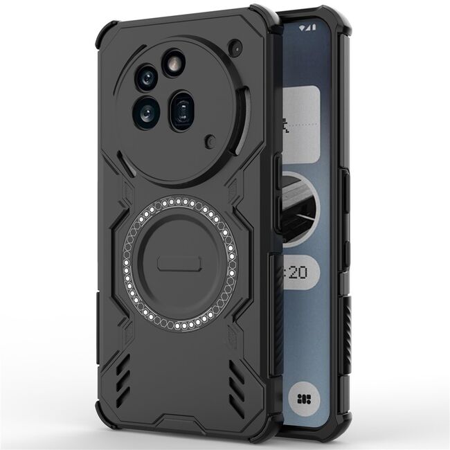 Husa pentru  Nothing Phone (3a) Pro TitanGuard MagGrip Ultra-Rezistenta cu Protectie Camera, Colturi Ranforsate si Compatibilitate MagSafe - Negru