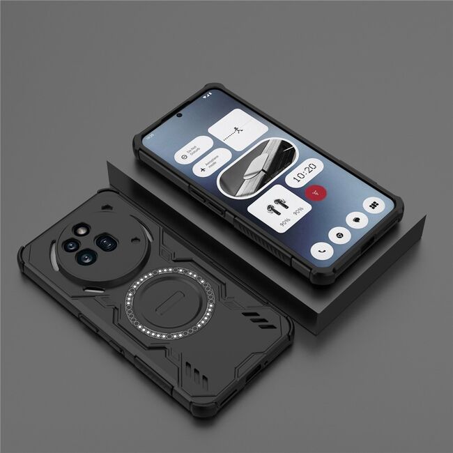 Husa pentru  Nothing Phone (3a) Pro TitanGuard MagGrip Ultra-Rezistenta cu Protectie Camera, Colturi Ranforsate si Compatibilitate MagSafe - Negru