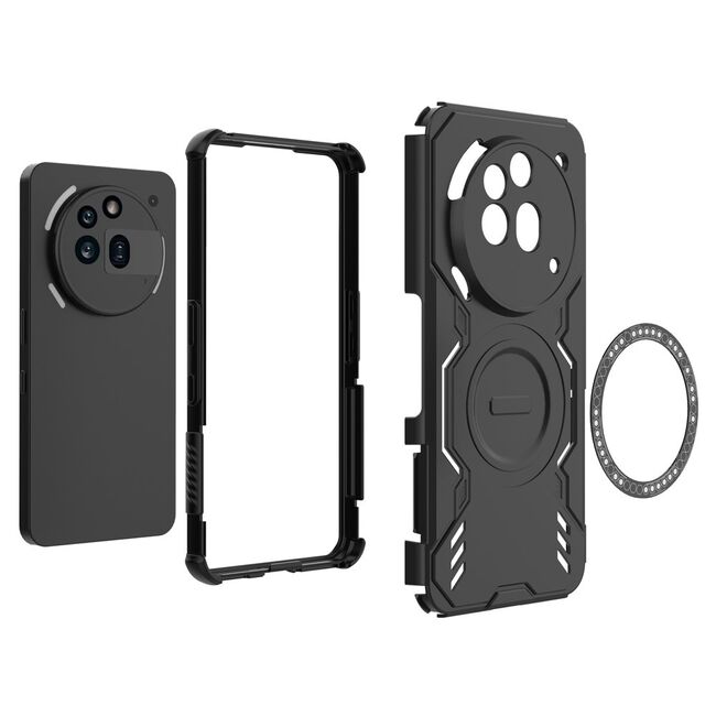 Husa pentru  Nothing Phone (3a) Pro TitanGuard MagGrip Ultra-Rezistenta cu Protectie Camera, Colturi Ranforsate si Compatibilitate MagSafe - Negru