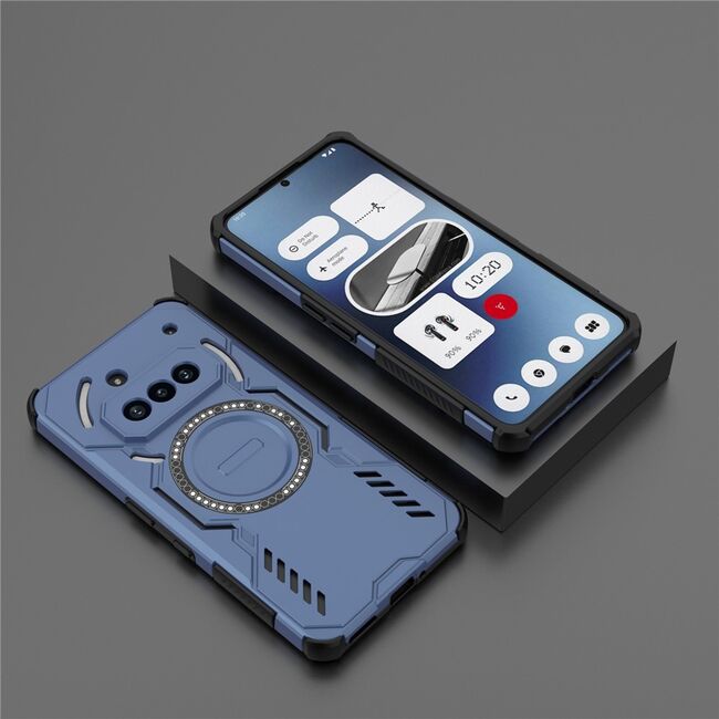 Husa pentru  Nothing Phone (3a) TitanGuard MagGrip Ultra-Rezistenta cu Protectie Camera, Colturi Ranforsate si Compatibilitate MagSafe - Albastru
