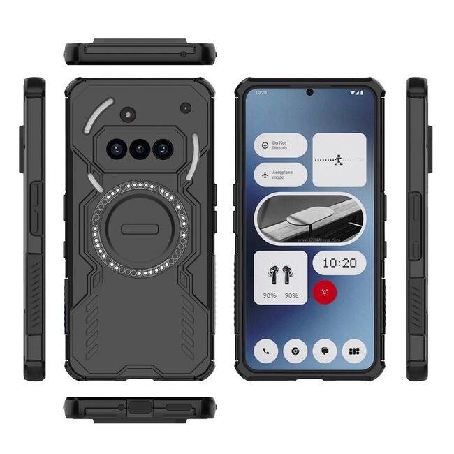Husa pentru  Nothing Phone (3a) TitanGuard MagGrip Ultra-Rezistenta cu Protectie Camera, Colturi Ranforsate si Compatibilitate MagSafe - Negru
