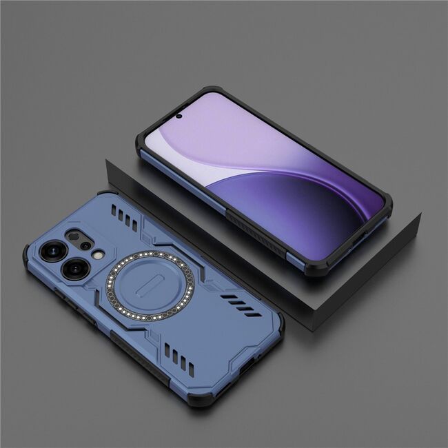 Husa pentru  Oppo Reno 14 5G TitanGuard MagGrip Ultra-Rezistenta cu Protectie Camera, Colturi Ranforsate si Compatibilitate MagSafe - Albastru