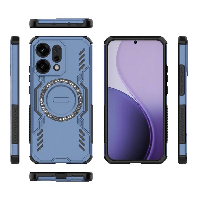 Husa pentru  Oppo Reno 14 5G TitanGuard MagGrip Ultra-Rezistenta cu Protectie Camera, Colturi Ranforsate si Compatibilitate MagSafe - Albastru