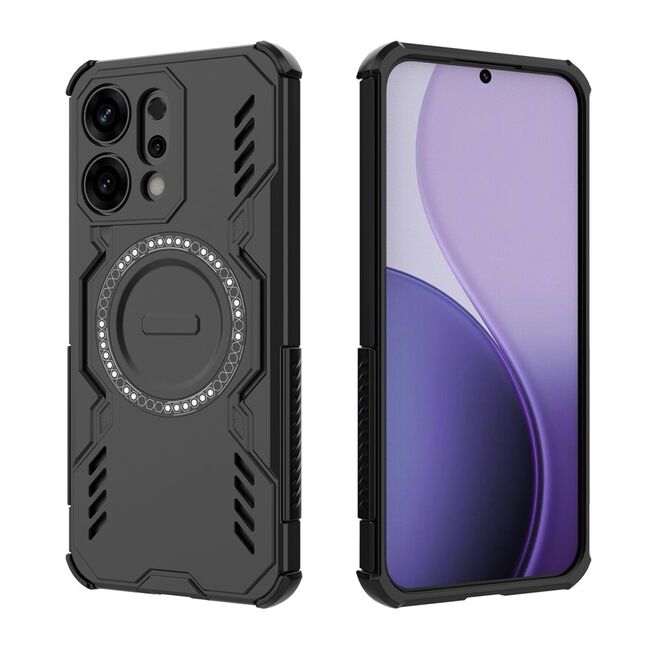 Husa pentru  Oppo Reno 14 5G TitanGuard MagGrip Ultra-Rezistenta cu Protectie Camera, Colturi Ranforsate si Compatibilitate MagSafe - Negru