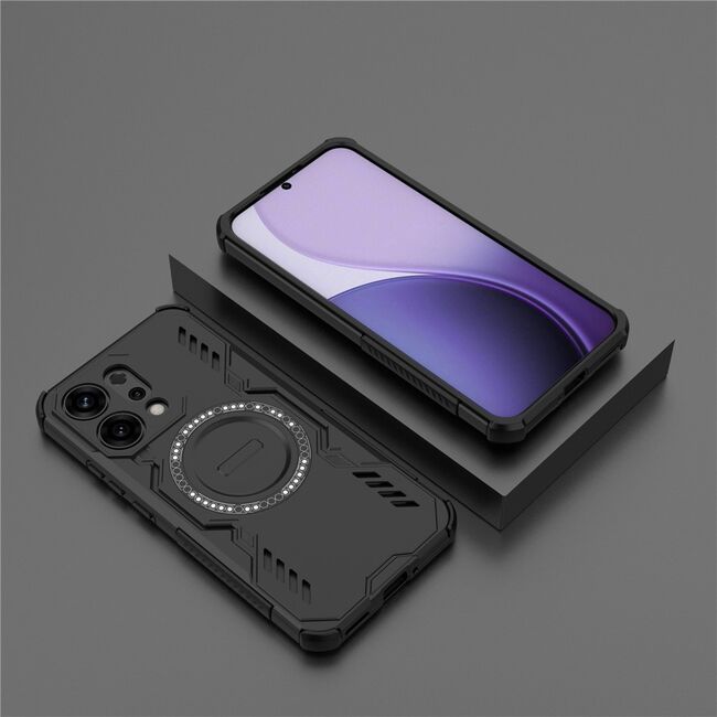 Husa pentru  Oppo Reno 14 5G TitanGuard MagGrip Ultra-Rezistenta cu Protectie Camera, Colturi Ranforsate si Compatibilitate MagSafe - Negru