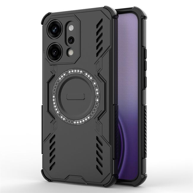 Husa pentru  Oppo Reno 14 Pro 5G TitanGuard MagGrip Ultra-Rezistenta cu Protectie Camera, Colturi Ranforsate si Compatibilitate MagSafe - Negru