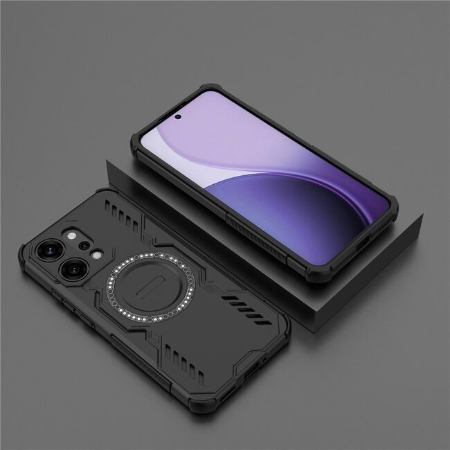 Husa pentru  Oppo Reno 14 Pro 5G TitanGuard MagGrip Ultra-Rezistenta cu Protectie Camera, Colturi Ranforsate si Compatibilitate MagSafe - Negru