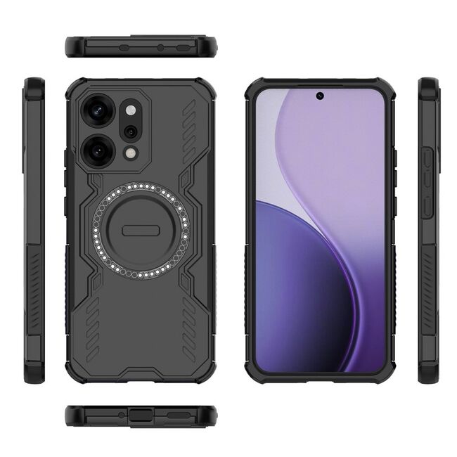 Husa pentru  Oppo Reno 14 Pro 5G TitanGuard MagGrip Ultra-Rezistenta cu Protectie Camera, Colturi Ranforsate si Compatibilitate MagSafe - Negru