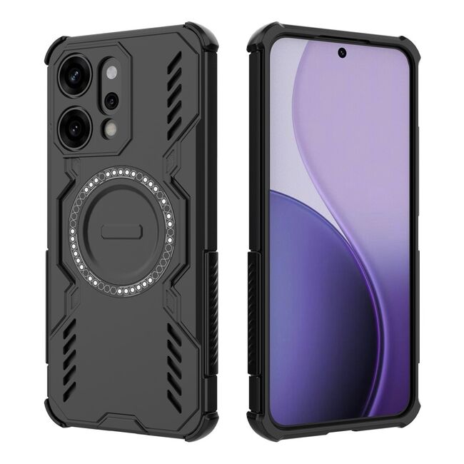 Husa pentru  Oppo Reno 14 Pro 5G TitanGuard MagGrip Ultra-Rezistenta cu Protectie Camera, Colturi Ranforsate si Compatibilitate MagSafe - Negru