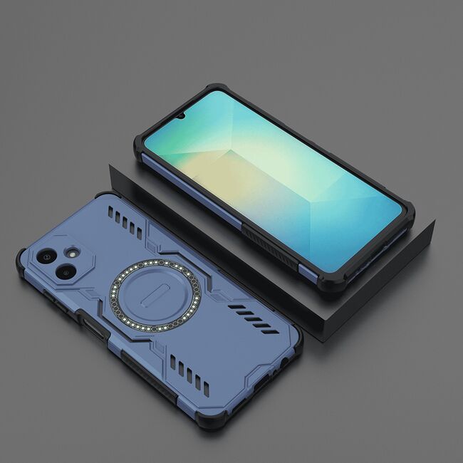 Husa pentru  Samsung Galaxy A06 TitanGuard MagGrip Ultra-Rezistenta cu Protectie Camera, Colturi Ranforsate si Compatibilitate MagSafe - Albastru