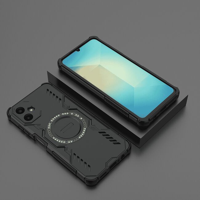 Husa pentru  Samsung Galaxy A06 TitanGuard MagGrip Ultra-Rezistenta cu Protectie Camera, Colturi Ranforsate si Compatibilitate MagSafe - Negru