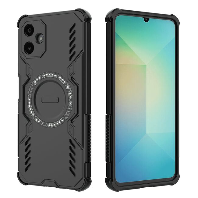 Husa pentru  Samsung Galaxy A06 TitanGuard MagGrip Ultra-Rezistenta cu Protectie Camera, Colturi Ranforsate si Compatibilitate MagSafe - Negru